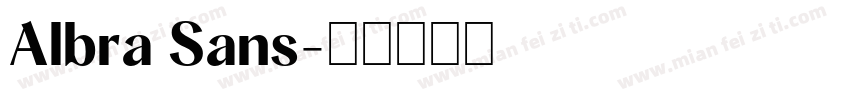 Albra Sans字体转换
